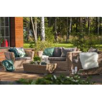  "Капучино" диван из искусственного ротанга двухместный, цвет соломенный, фото 5 