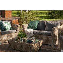  "Капучино" диван из искусственного ротанга двухместный, цвет соломенный, фото 8 