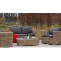  "Капучино" диван из искусственного ротанга двухместный, цвет соломенный, фото 12 