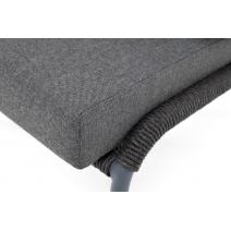  "Милан" лаунж-зона 5-местная плетеная из роупа (веревки), каркас алюминиевый серый, роуп темно-серый, фото 5 