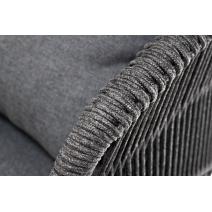  "Милан" лаунж-зона 5-местная плетеная из роупа (веревки), каркас алюминиевый серый, роуп темно-серый, фото 6 