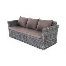  "Капучино" диван из искусственного ротанга трехместный, цвет графит, фото 1 