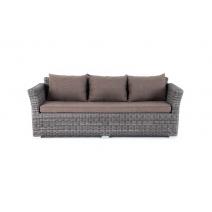  "Капучино" диван из искусственного ротанга трехместный, цвет графит, фото 3 