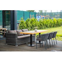  "Капучино" диван из искусственного ротанга трехместный, цвет графит, фото 6 