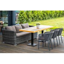  "Капучино" диван из искусственного ротанга трехместный, цвет графит, фото 7 