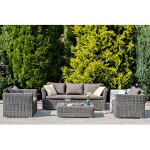  "Капучино" диван из искусственного ротанга трехместный, цвет графит, фото 9 