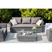  "Капучино" диван из искусственного ротанга трехместный, цвет графит, фото 11 