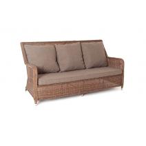  "Гляссе" диван трехместный из искусственного ротанга, цвет коричневый, фото 4 