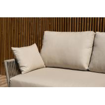  "Форли" лаунж-зона 4-местная плетеная из роупа (веревки), каркас алюминиевый светло-серый, роуп серо-коричневый, фото 6 