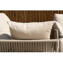  "Форли" лаунж-зона 4-местная плетеная из роупа (веревки), каркас алюминиевый светло-серый, роуп серо-коричневый, фото 7 