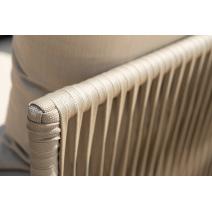  "Форли" лаунж-зона 4-местная плетеная из роупа (веревки), каркас алюминиевый светло-серый, роуп серо-коричневый, фото 11 