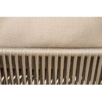  "Форли" лаунж-зона 4-местная плетеная из роупа (веревки), каркас алюминиевый светло-серый, роуп серо-коричневый, фото 13 