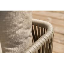  "Форли" лаунж-зона 4-местная плетеная из роупа (веревки), каркас алюминиевый светло-серый, роуп серо-коричневый, фото 14 