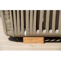  "Форли" лаунж-зона 4-местная плетеная из роупа (веревки), каркас алюминиевый светло-серый, роуп серо-коричневый, фото 15 