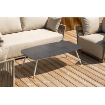  "Форли" лаунж-зона 4-местная плетеная из роупа (веревки), каркас алюминиевый светло-серый, роуп серо-коричневый, фото 17 