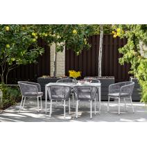  "Малага" обеденный стол из HPL 140х80см, цвет молочный, каркас белый, фото 7 