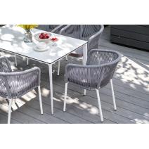  "Малага" обеденный стол из HPL 140х80см, цвет молочный, каркас белый, фото 10 