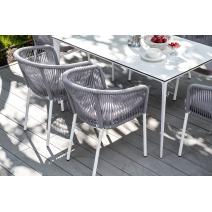  "Малага" обеденный стол из HPL 140х80см, цвет молочный, каркас белый, фото 11 