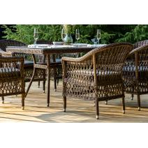  "Амароне" обеденная группа из искусственного ротанга на 6 персон, цвет коричневый, фото 9 