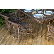  "Амароне" обеденная группа из искусственного ротанга на 6 персон, цвет коричневый, фото 11 