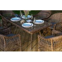  "Амароне" обеденная группа из искусственного ротанга на 6 персон, цвет коричневый, фото 12 