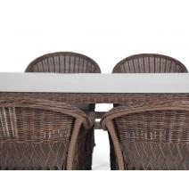  "Амароне" обеденная группа из искусственного ротанга на 6 персон, цвет коричневый, фото 23 