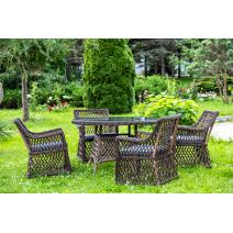  "Доппио" обеденная группа плетеная, цвет коричневый, фото 2 