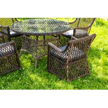  "Доппио" обеденная группа плетеная, цвет коричневый, фото 5 