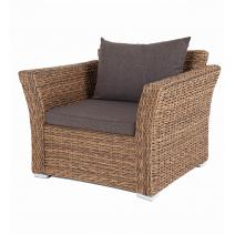  "Капучино" кресло из искусственного ротанга (гиацинт), цвет соломенный, фото 1 