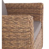  "Капучино" кресло из искусственного ротанга (гиацинт), цвет соломенный, фото 2 