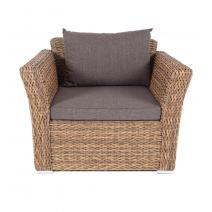  "Капучино" кресло из искусственного ротанга (гиацинт), цвет соломенный, фото 4 