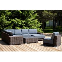  "Капри" трансформирующаяся лаунж-зона из искусственного ротанга, цвет коричневый, фото 2 