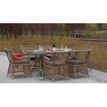  "Латте" плетеное кресло из искусственного ротанга, цвет соломенный, фото 6 