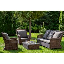  "Гляссе" лаунж-зона из искусственного ротанга, цвет коричневый, фото 1 