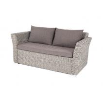  "Капучино" диван из искусственного ротанга (гиацинт) двухместный, цвет серый, фото 1 