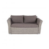  "Капучино" диван из искусственного ротанга (гиацинт) двухместный, цвет серый, фото 2 