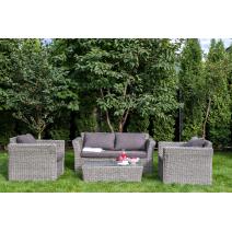  "Капучино" диван из искусственного ротанга (гиацинт) двухместный, цвет серый, фото 4 