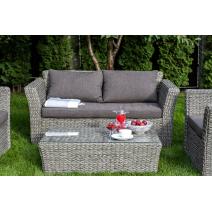  "Капучино" диван из искусственного ротанга (гиацинт) двухместный, цвет серый, фото 8 