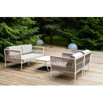  "Касабланка" лаунж-зона плетеная из роупа 4-местная, цвет серо-коричневый, фото 3 