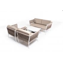  "Касабланка" лаунж-зона плетеная из роупа 4-местная, цвет серо-коричневый, фото 17 