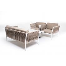  "Касабланка" лаунж-зона плетеная из роупа 4-местная, цвет серо-коричневый, фото 18 