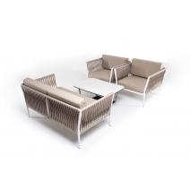  "Касабланка" лаунж-зона плетеная из роупа 4-местная, цвет серо-коричневый, фото 19 