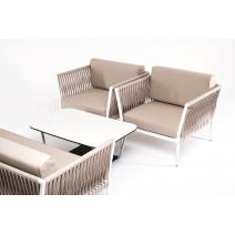  "Касабланка" лаунж-зона плетеная из роупа 4-местная, цвет серо-коричневый, фото 20 