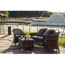  "Кон Панна" диван из искусственного ротанга двухместный, цвет коричневый, фото 13 