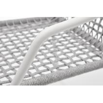  "Тунис" стул плетеный из роупа, каркас алюминий белый, роуп светло-серый, фото 6 