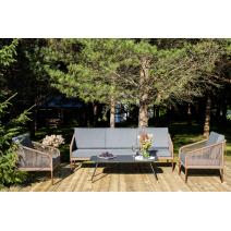  "Канны" лаунж-зона 5-местная плетеная из роупа (веревки), роуп коричневый, фото 2 