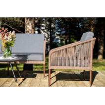  "Канны" лаунж-зона 5-местная плетеная из роупа (веревки), роуп коричневый, фото 8 