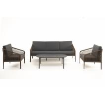  "Канны" лаунж-зона 5-местная плетеная из роупа (веревки), роуп коричневый, фото 17 