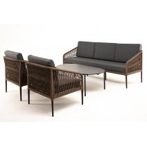  "Канны" лаунж-зона 5-местная плетеная из роупа (веревки), роуп коричневый, фото 19 