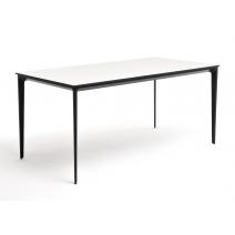  "Малага" обеденный стол из HPL 160х80см, цвет молочный, каркас черный, фото 1 